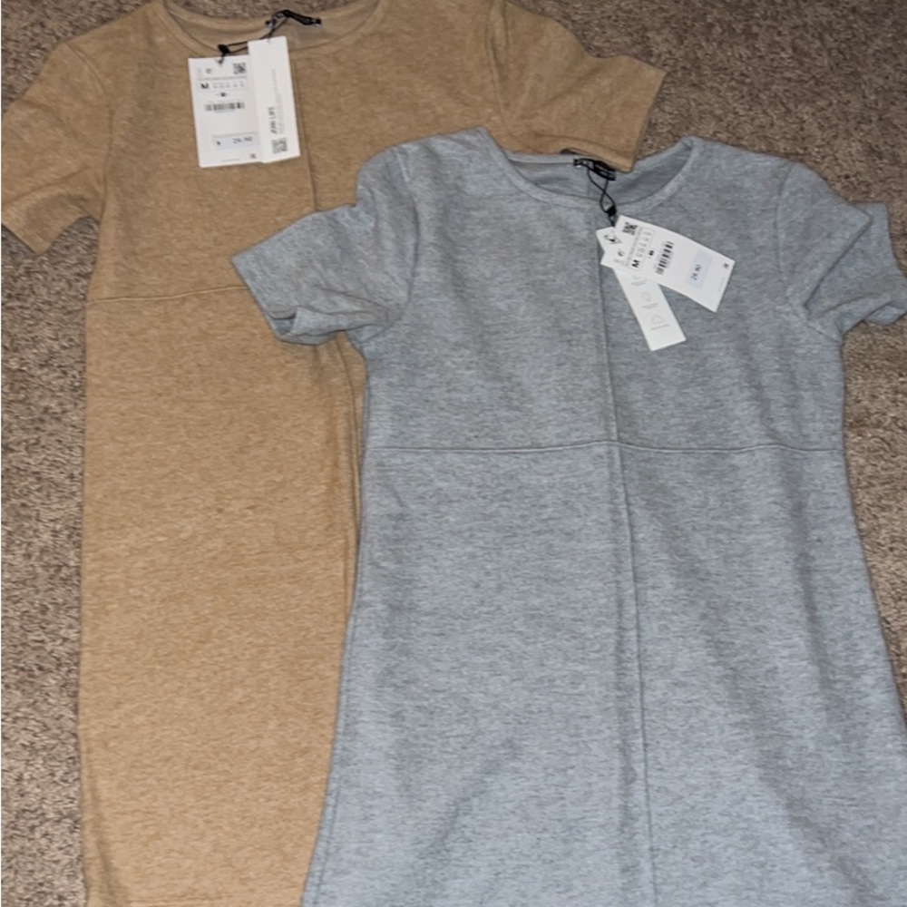 2 Zara nwt knit dresses size medium